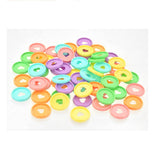 YANGWEN 90 Pcs Plastic Loose Leaf Binder Discs, 6 Colors Discbound Expansion Discs Heart Binder Rings for for Add Extra Pages, DIY Notebooks Planners (24mm)